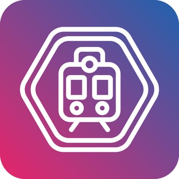 Railroad Crossing Vector Icon Design