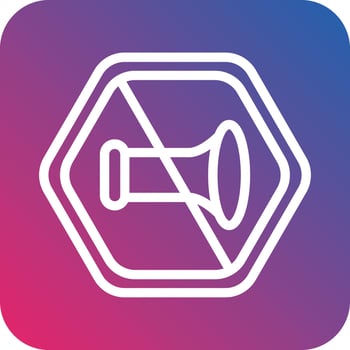 No Horn Vector Icon Design