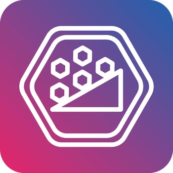 Falling Rocks Vector Icon Design