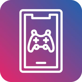 Mobile Gaming Vector Icon Design