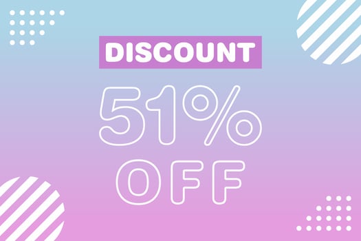 51 percent Sale and discount labels. price off tag icon flat design. vector