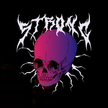 skull streetwear dark metal for clothing design vector