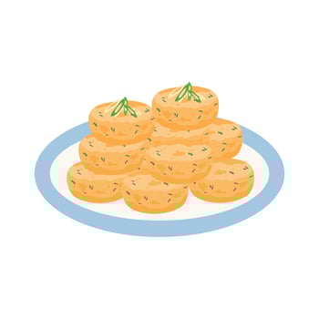 perkedel traditional food illustration vector