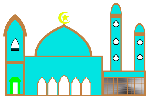 icon design of mosque place for Muslim pray png