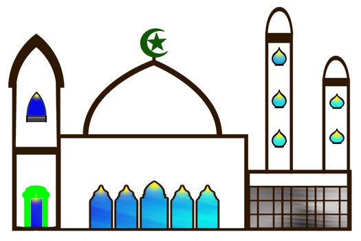 icon design of mosque place for Muslim pray png