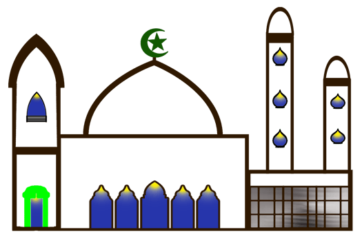 icon design of mosque place for Muslim pray png