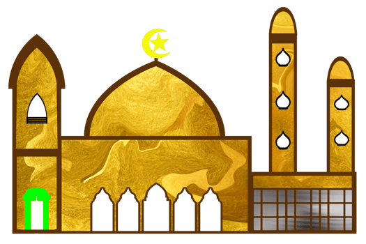 icon design of mosque place for Muslim pray png