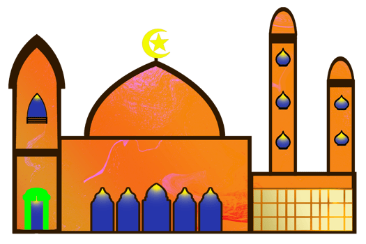 icon design of mosque place for Muslim pray png