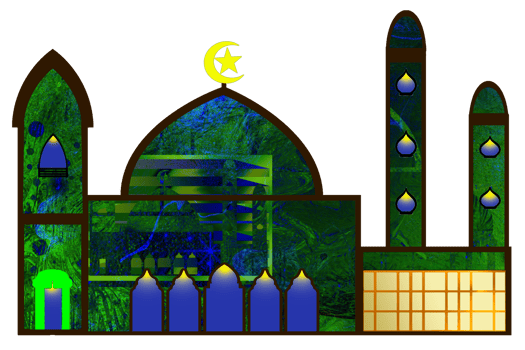 icon design of mosque place for Muslim pray png