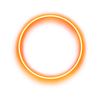 neon circle light frame png