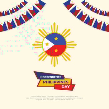 Vector philippines independence day celebration social media pos