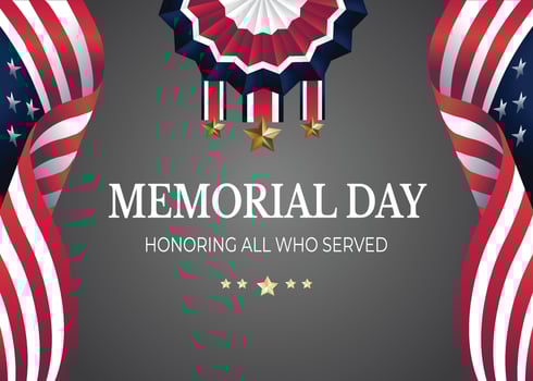 A memorial day banner for a veteran's day vector