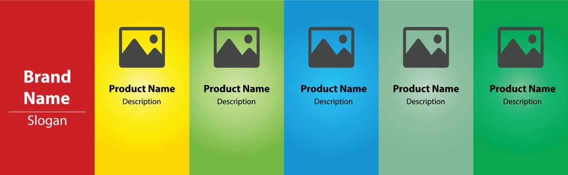 Multicolor attractive and appealing product catalog banner for product marketing template for online store vector