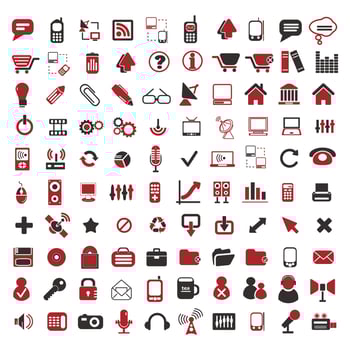 collection of various icon vector designs