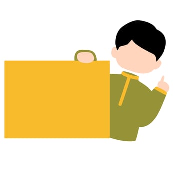 Cute Little Boy Holding Board vector