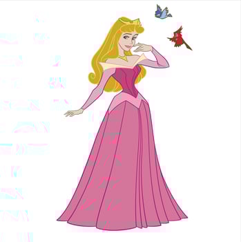 disney princesses in fairy tales vector