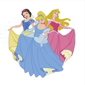 disney princesses in fairy tales vector