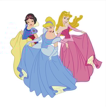 disney princesses in fairy tales vector
