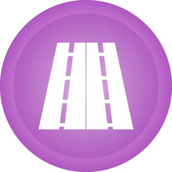 Two Way Road Vector Icon