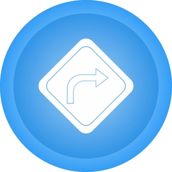 Right Turn Vector Icon