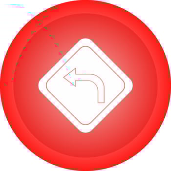 Left Turn Vector Icon