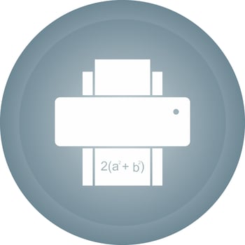 Print Math Sheet Vector Icon