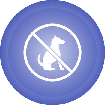No Pet SIgn Vector Icon