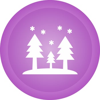 Snowing in trees Vector Icon