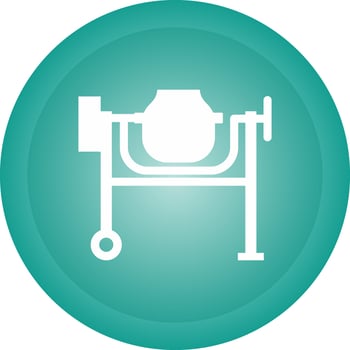 Cement Mixing Vector Icon
