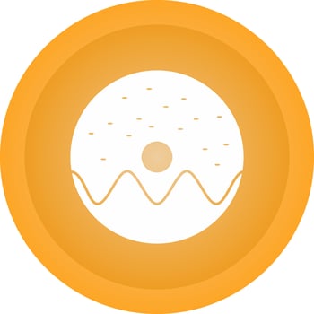Doughnut sprinkled Vector Icon