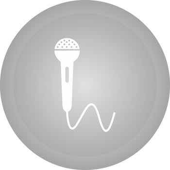 Mic with wire Vector Icon