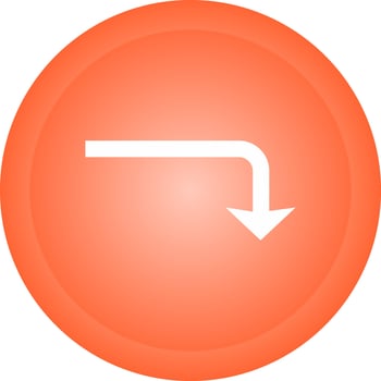 Turn Down Vector Icon