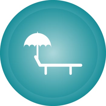 Sunbathing Chair Vector Icon