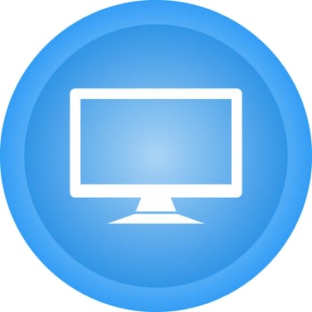 LCD Screen Vector Icon