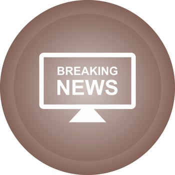 Breaking News on TV Vector Icon