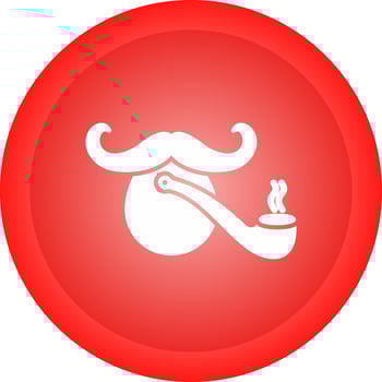 Pirate with Smoking Pipe Vector Icon