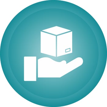 Hand Over Package Vector Icon