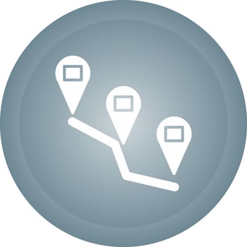 Reaching Destination Vector Icon