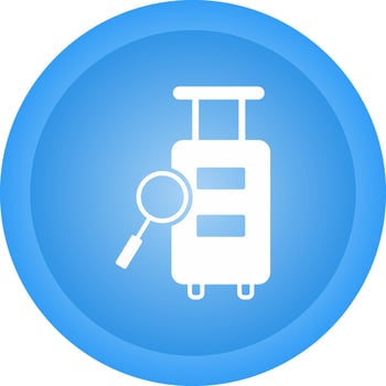 Luggage Inspection Vector Icon