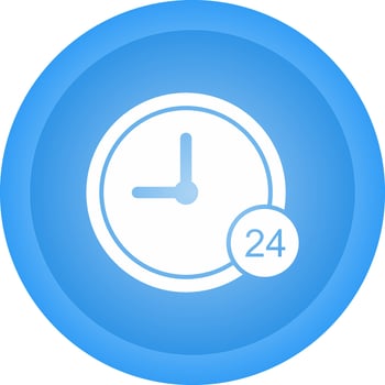 24 Hour Service Vector Icon