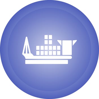 Cargo Ship Vector Icon