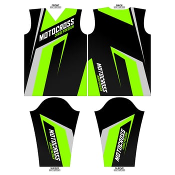 Print-ready sublimation motocross long sleeve jersey design vector