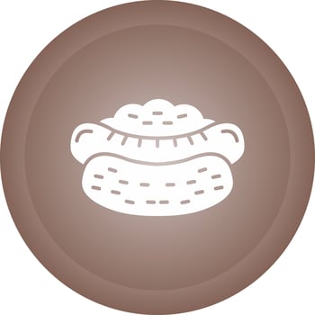 Hot Dog Vector Icon