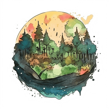 watercolor painting about Earth Day png