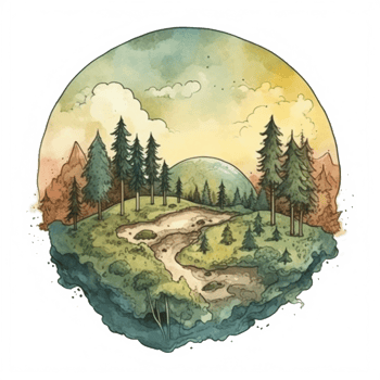 watercolor painting about Earth Day png