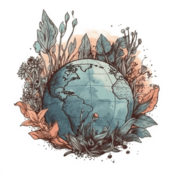 watercolor painting about Earth Day png