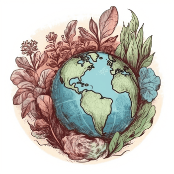 watercolor painting about Earth Day png