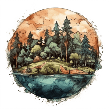 watercolor painting about Earth Day png