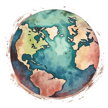 watercolor painting about Earth Day png