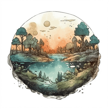 watercolor painting about Earth Day png